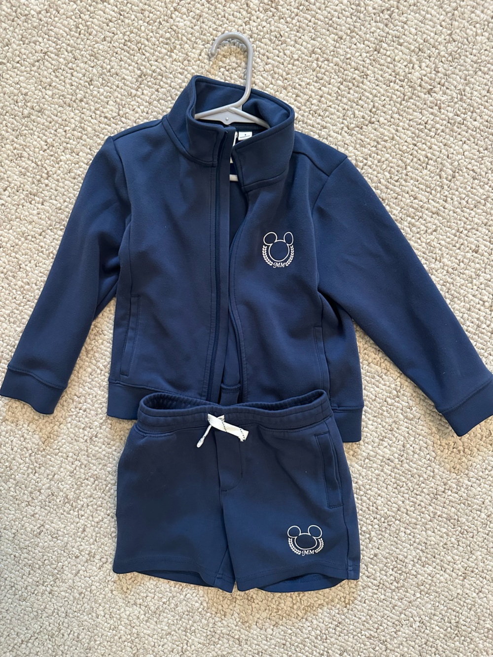Janie and Jack Mickey Mouse Zip Up Jacket and Shorts Set
